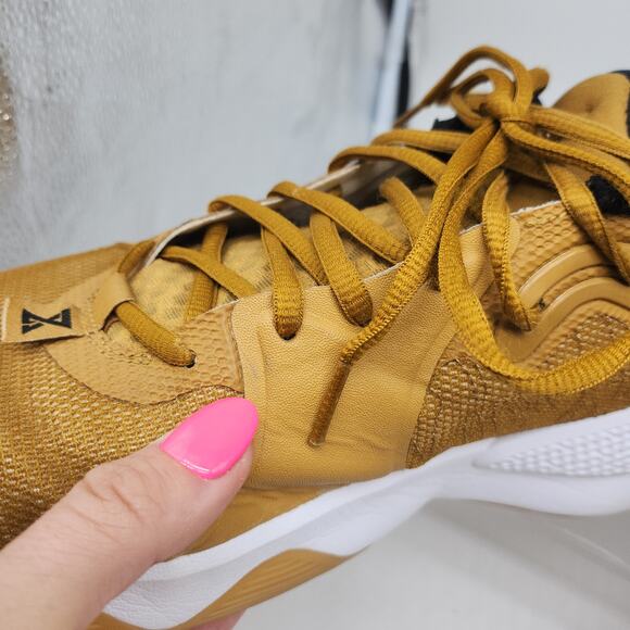 Nike PG 5 Wheat Shoes Mens 14 Gold Metallic Grain Paul George Basketball - Picture 13 of 16